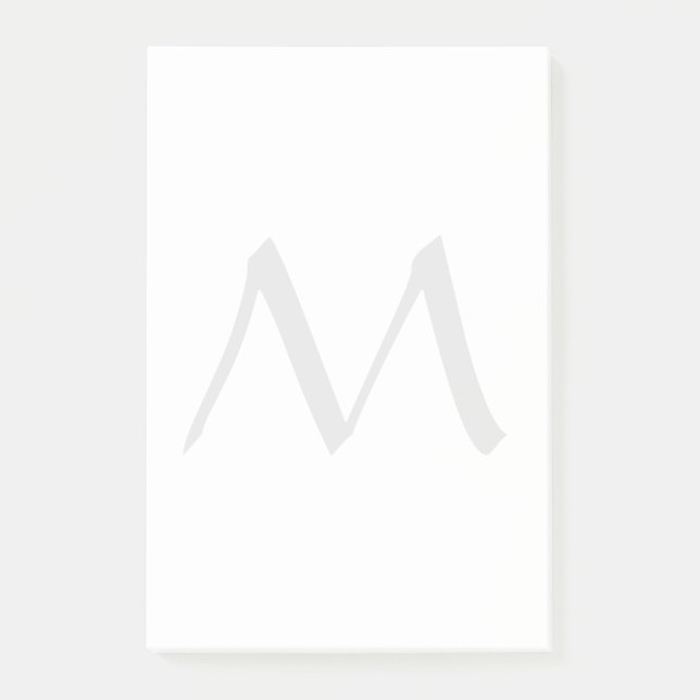 Bloco De Notas Monograma Moderno Simples Minimalista Simples (Frente)