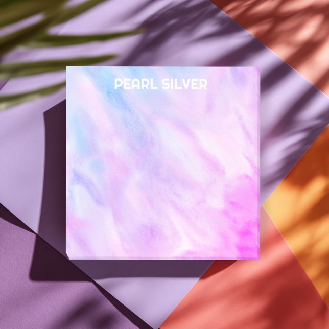 Bloco De Notas Monograma PERSalizado de Pastel Watercolor Persona (Purple Pastel Watercolor CUSTOM Monogram Personalized Post-it Notes
)