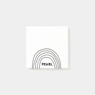 Bloco De Notas Monograma Personalizado de Linhas de Curva Feitas 