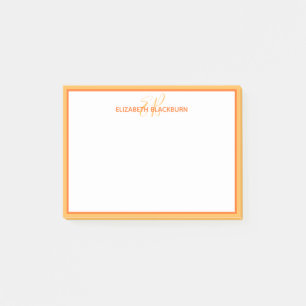 Bloco De Notas Monograma Personalizado Nome Inicial Simples Laran