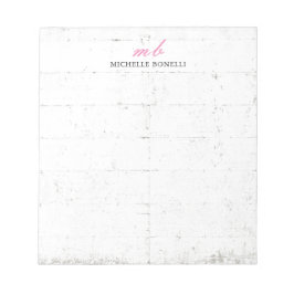 Bloco De Notas Monograma Profissional Moderno Mínimo