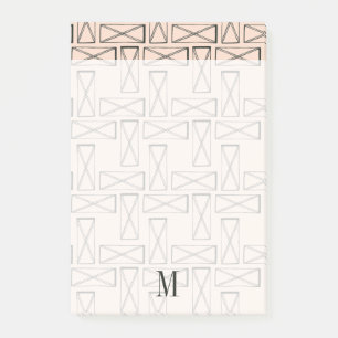 Bloco De Notas Monograma Retângulo geométrico X Design
