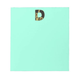 Bloco De Notas monograma retro - D