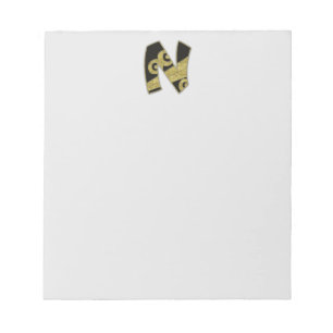 Bloco De Notas monograma retro - N