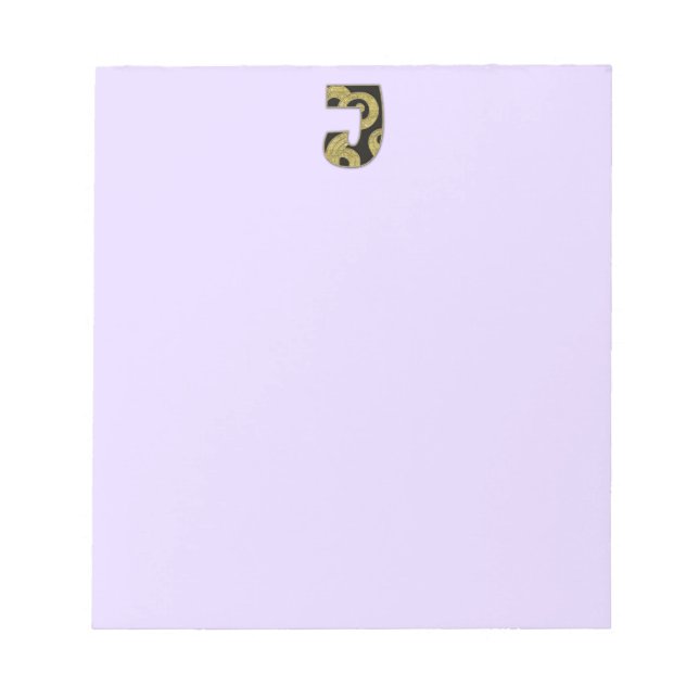 Bloco De Notas monograma retrorreflector - J (Frente)