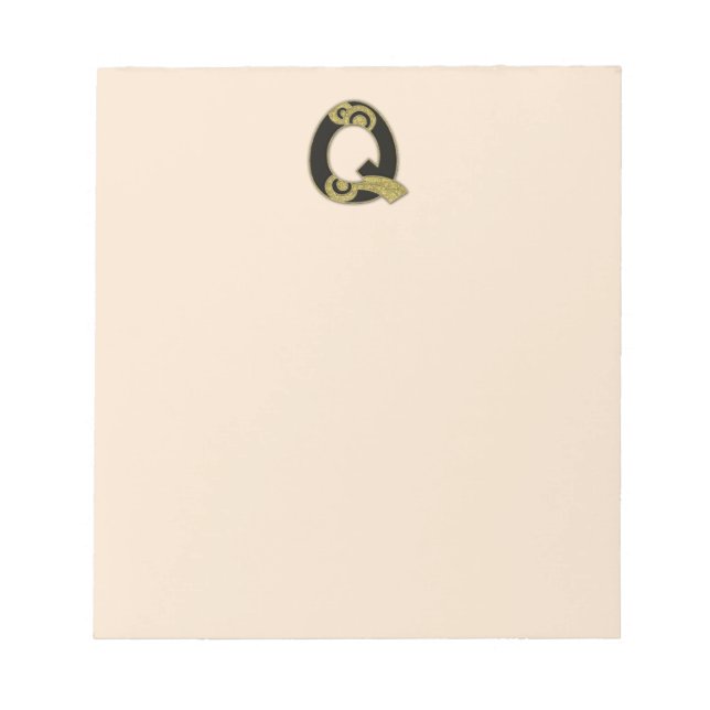 Bloco De Notas monograma retrorreflector - Q (Frente)