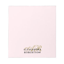 Monograma Rosa Pastel Minimalista Elegante Dourado