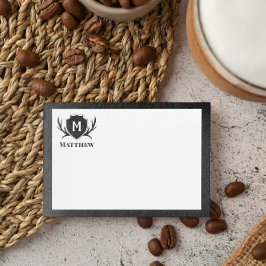 Bloco De Notas Monograma Russo do Antler & Shield