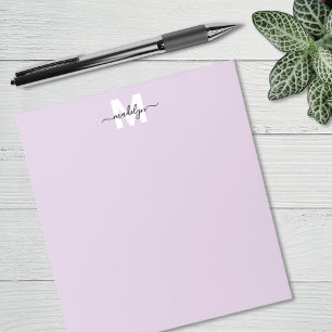 Bloco De Notas Monograma Simples Roxo