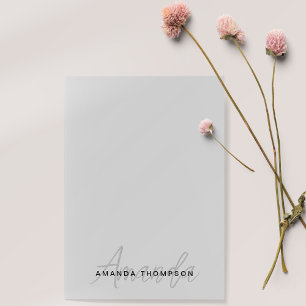 Bloco De Notas Monograma Trendy Modern Personalizado com Nome