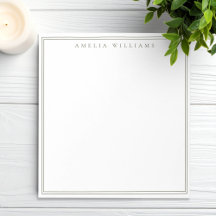 Monograma Verde Oliva Minimalista com Duas Bordas