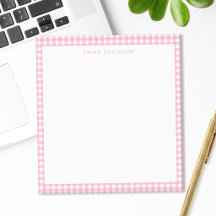 Monograma Xadrez Rosa Minimalista