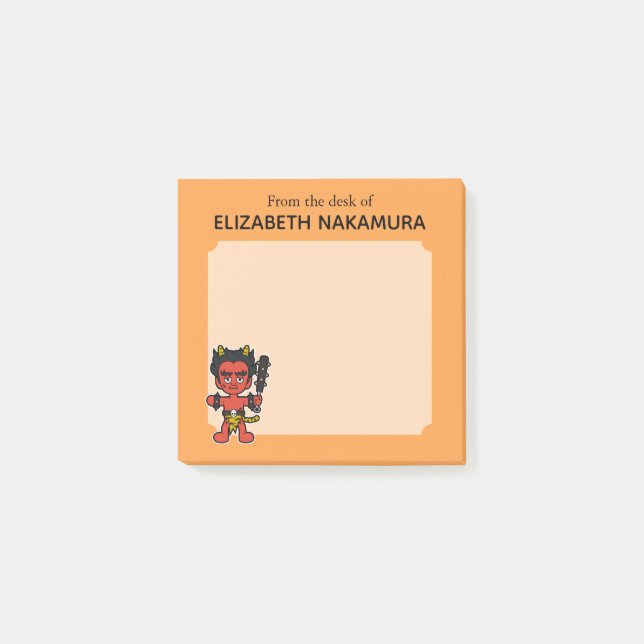 Bloco De Notas Monstro Japonês Oni Yokai - Personalizado (Frente)