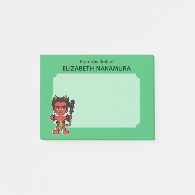 Bloco De Notas Monstro Japonês Oni Yokai - Personalizado (Frente)