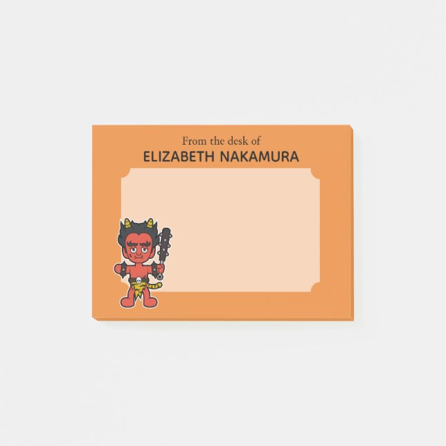 Bloco De Notas Monstro Japonês Oni Yokai - Personalizado (Frente)