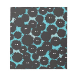 Bloco De Notas Monstros engraçados e pretos