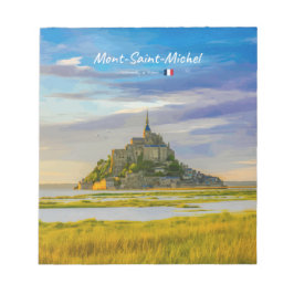 Bloco De Notas Mont-Saint-Michel, França - Abadia Medieval