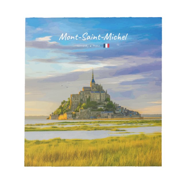 Bloco De Notas Mont-Saint-Michel, França - Abadia Medieval (Frente)