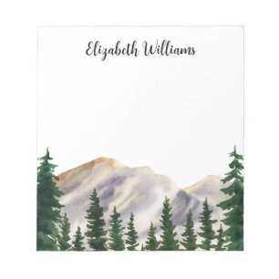 Bloco De Notas Montagens de Aquarela Personalizadas