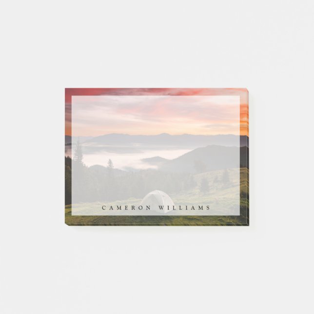 Bloco De Notas Montanhas | Campanha Foggy Sunrise (Frente)