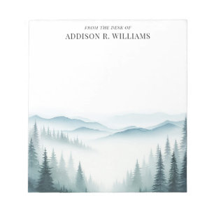 Bloco De Notas Montanhas De Mistura De Aquarelas Da Mesa De