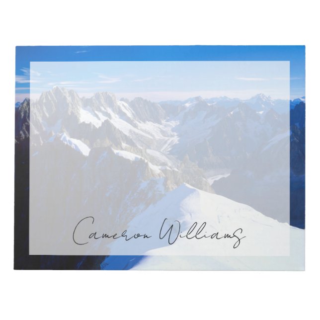 Bloco De Notas Montanhas | Mont Blanc, Alpes europeus (Frente)