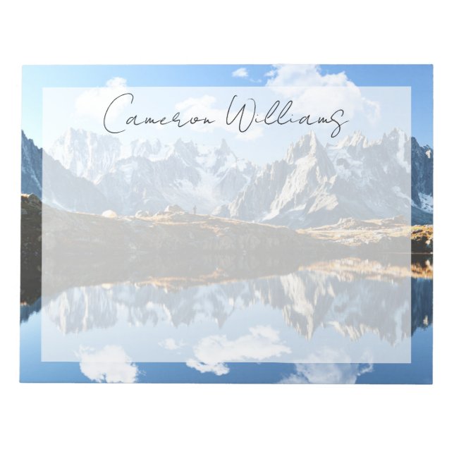 Bloco De Notas Montanhas | Mont Blanc Massif, França (Frente)