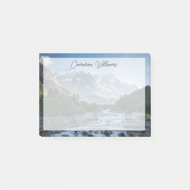 Bloco De Notas Montanhas | Mont Blanc Massif, Itália (Frente)