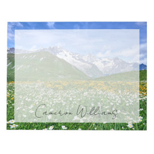 Bloco De Notas Montanhas   Primavera do Vale dos Alpes suíços