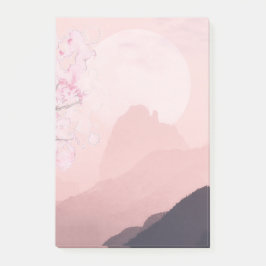 Bloco De Notas Montanhas Rosa Malva e Sol Horizonte