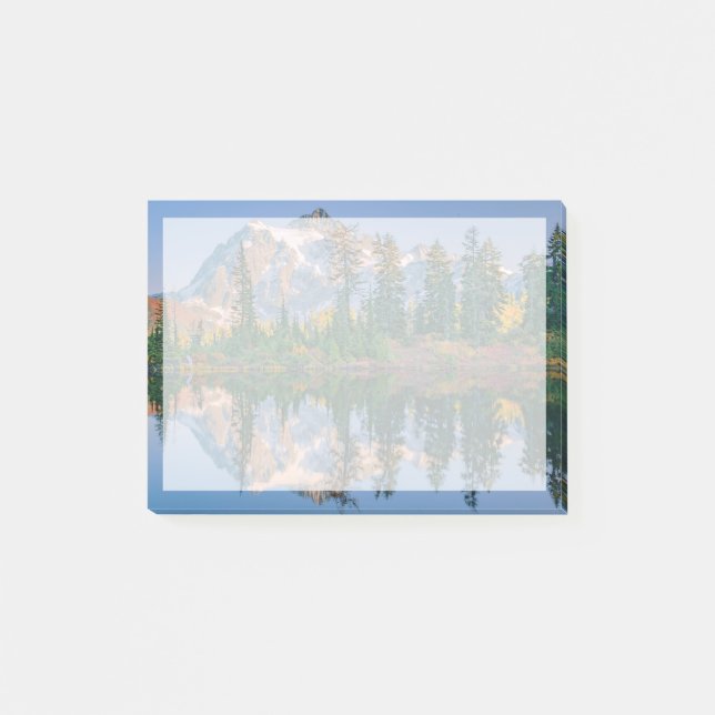 Bloco De Notas Monte Shuksan refletido no Lago Reflection (Frente)