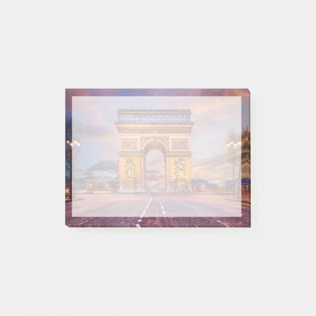 Bloco De Notas Monumentos | Arc de Triomphe, Paris, França (Frente)