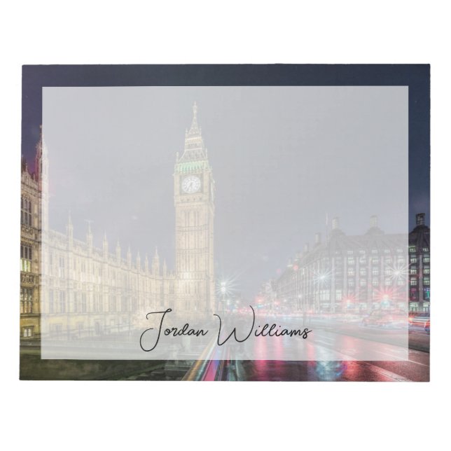 Bloco De Notas Monumentos | Big Ben à Noite (Frente)