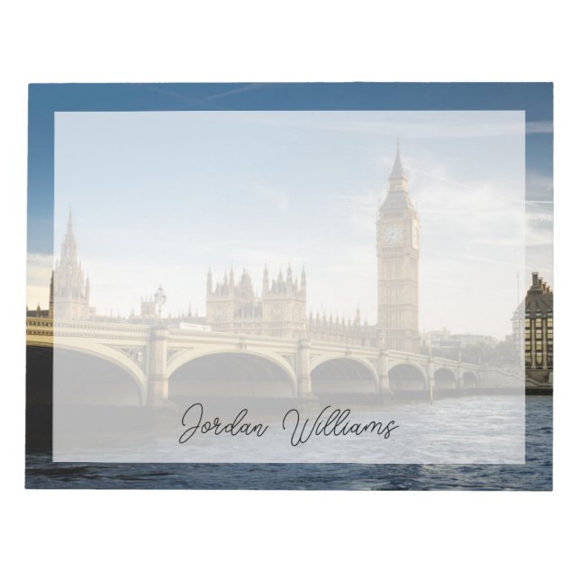 Bloco De Notas Monumentos | Big Ben, Londres Inglaterra (Frente)
