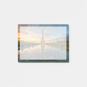 Bloco De Notas Monumentos Torre Eiffel Sunrise
