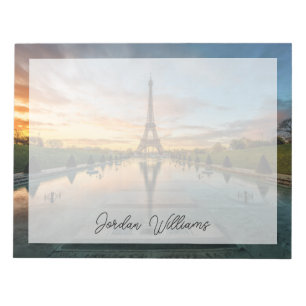 Bloco De Notas Monumentos   Torre Eiffel Sunrise