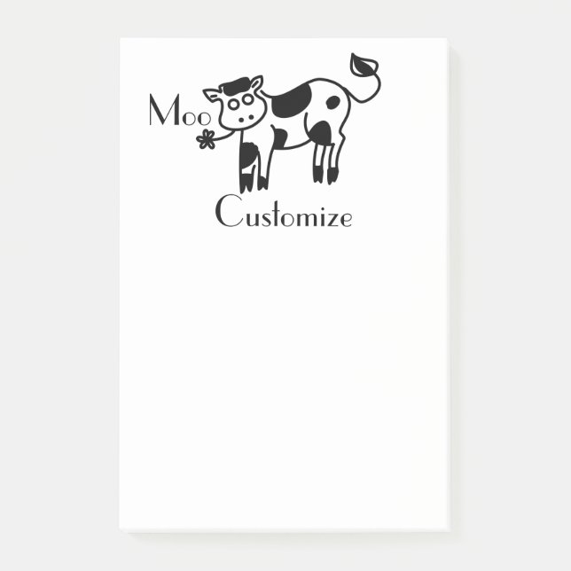Bloco De Notas Moo Cow Thunder_Cove (Frente)