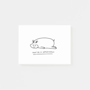 Bloco De Notas Moody hippo com trocadilho