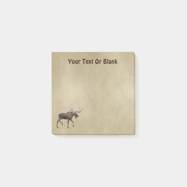 Bloco De Notas Moose Bull Em Papel Antigo (Frente)