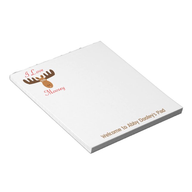 Bloco De Notas Moose Head_I Love Lucy_personalised (Inclinado)