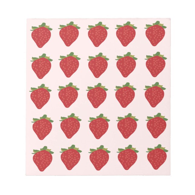 Bloco De Notas Morango Frutas Morangos (Frente)