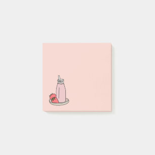 Bloco De Notas Morango Milkshake retrorrosa