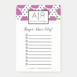 Bloco De Notas Morangos Abstrato