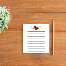 Bloco De Notas Morangos Pequenos Notepad Vinculados A Escuros