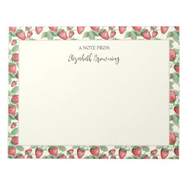 Bloco De Notas Morangos primavera