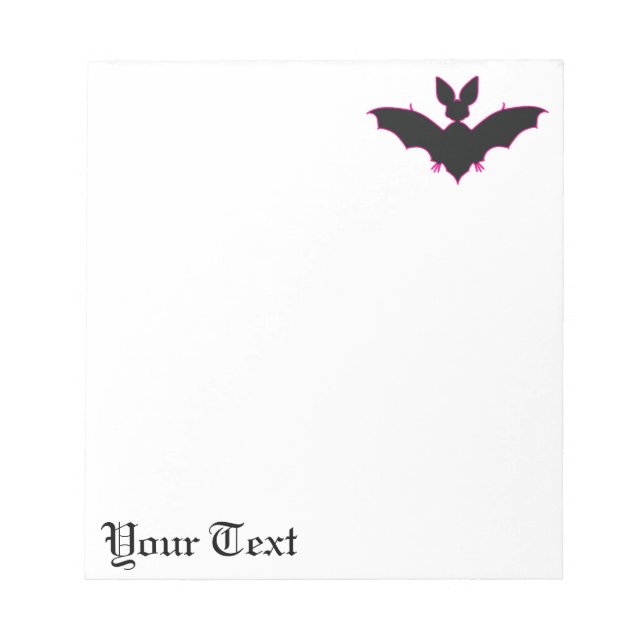 Bloco De Notas Morcego de Halloween (Frente)