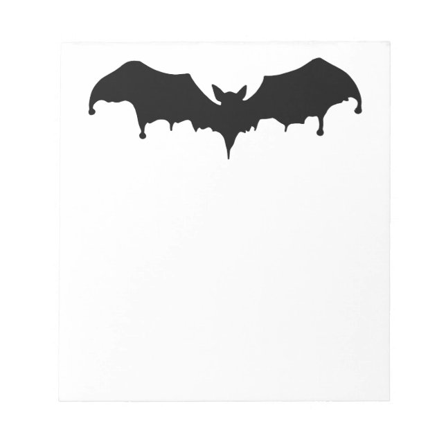 Bloco De Notas Morcego Vampiro de Derretimento Gótico (Frente)