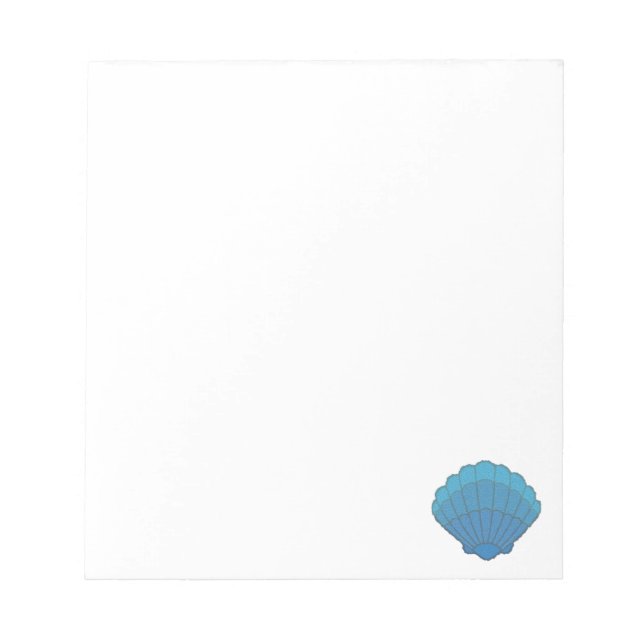 Bloco De Notas Mosaico Blue Seashell Personalizado (Frente)