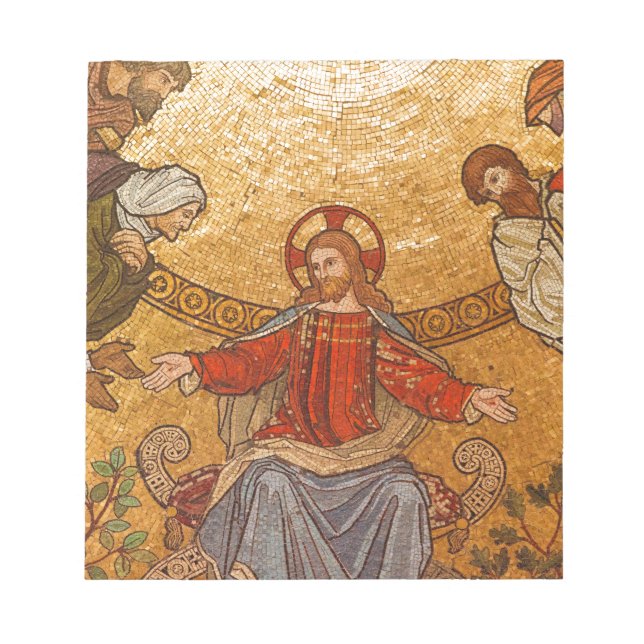 Bloco De Notas mosaico do cristo jesus (Frente)