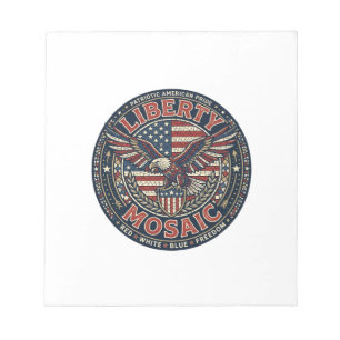 Bloco De Notas Mosaico Patriótico Liberty Mosaico Patriótico Vint